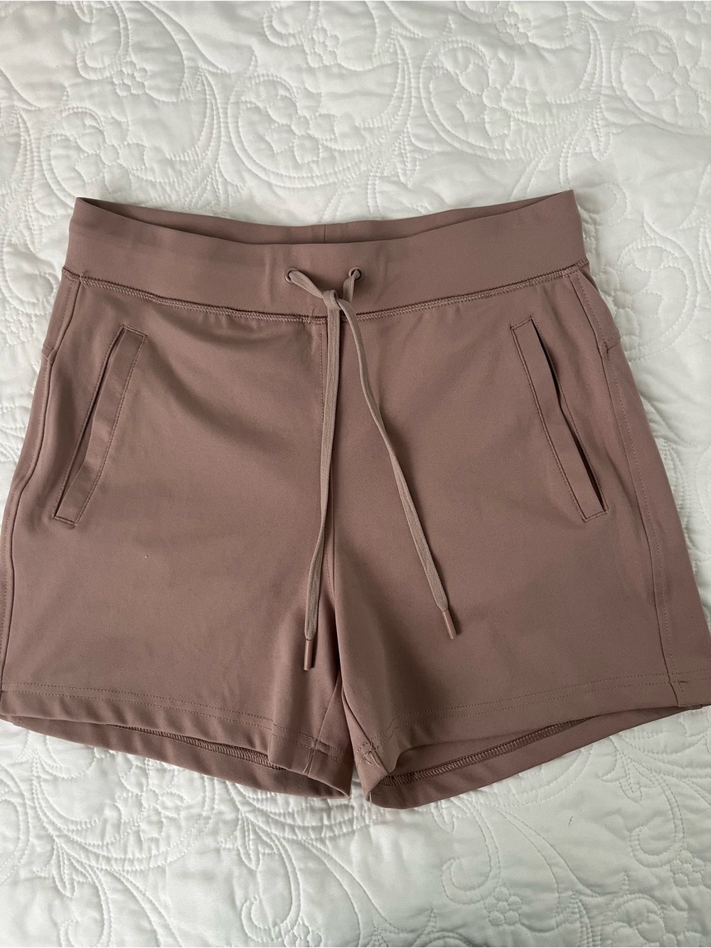 Yogalicious Taupe Athletic Drawstring Shorts Size XS